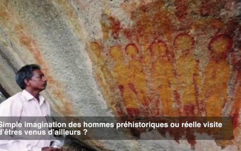 Des peintures découvertes en Inde en 2014 représentent-elles des E.T ?