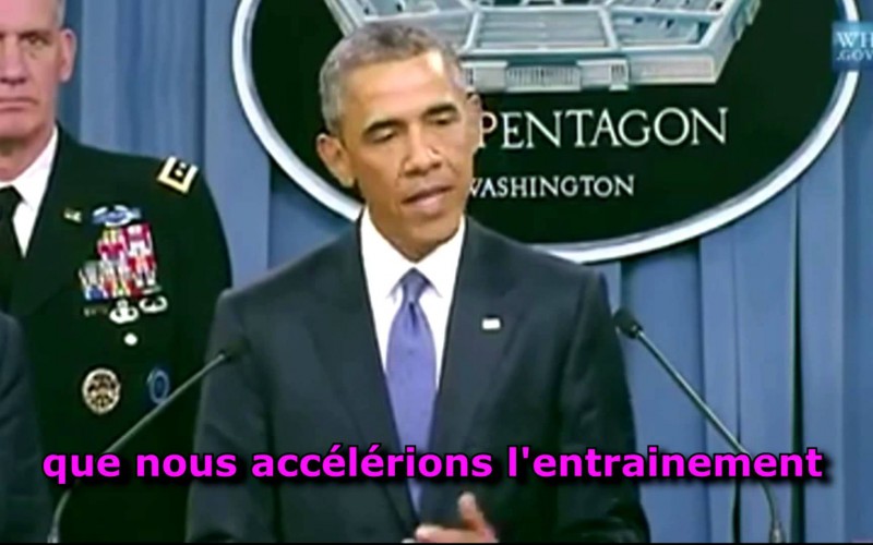 Obama fait un lapsus et parle de l’entraînement des forces d’Isis