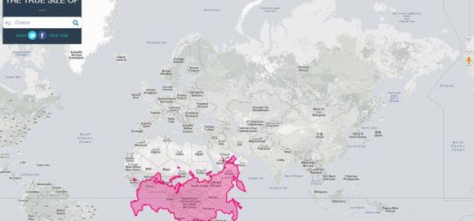 Une carte du monde montre les pays à leur « vraie » taille contrairement aux planisphères classiques