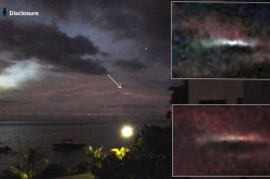 Un ovni filmé de nuit au-dessus de la mer (Ile Maurice, le 13 mars 2016)