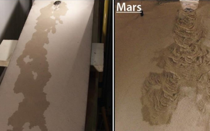 De l’eau bouillante coule sur Mars