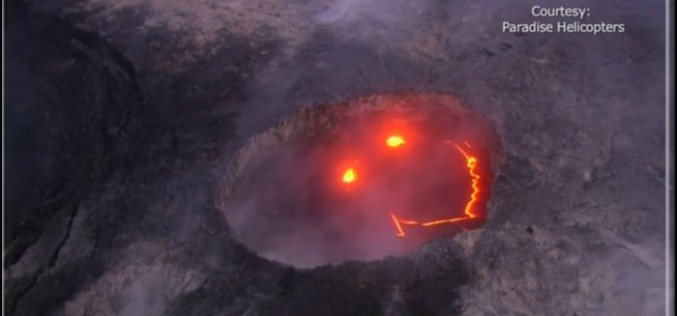 Hawaii: Un smiley apparaît dans le volcan Kilauea